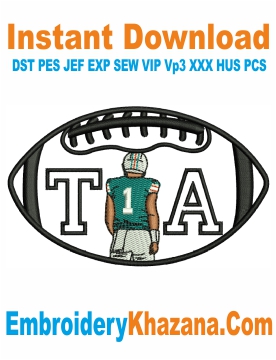 Philadelphia Eagles Football Embroidery Design