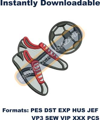 Footy Boots Embroidery Design