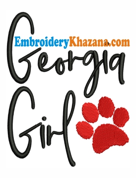 Georgia Girl Embroidery Design