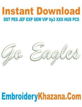 Go Eagles Embroidery Design