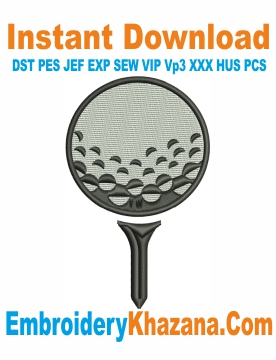 Golf Ball Embroidery Design