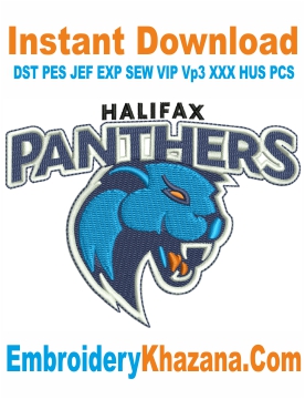 Halifax Panthers Embroidery Design