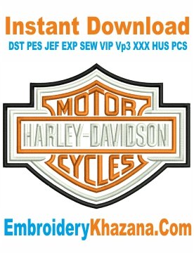 Harley Davidson Logo Embroidery Designs