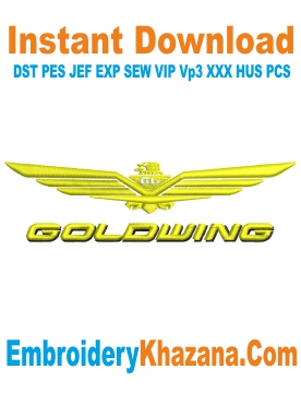 Honda Gold Wing Logo Embroidery Designs