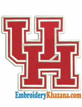 Houston Cougars Logo Embroidery Design