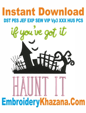 Hunt It Halloween Embroidery Design