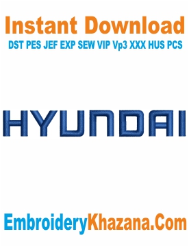 Hyundai Embroidery Design