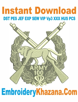 Issue British Army 100 Embroidery Design