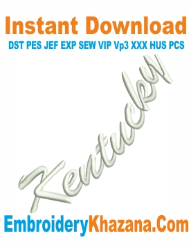 Kentucky Machine Embroidery Design