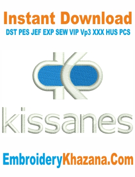 Kissanes Pharmacy Logo Embroidery Design