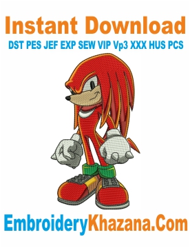 Knuckles Embroidery Design