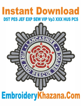 Lancashire Fire and Rescue Services Embroidery Design