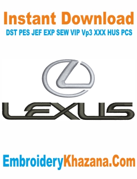 Logo Lexus Car Embroidery Design