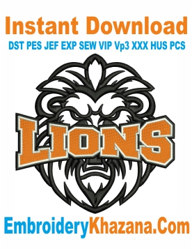 Lions Machine Embroidery Design