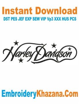 Logo Harley Davidson Embroidery Design