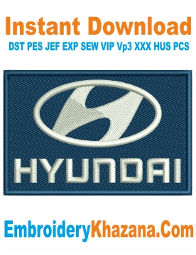 Logo Hyundai Embroidery Design