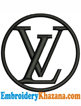 Louis Vuitton flower logo embroidery design for machine