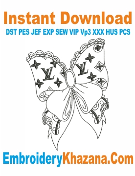 Louis Vuitton Bow Embroidery Design