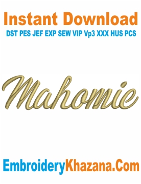 Mahomie Embroidery Design