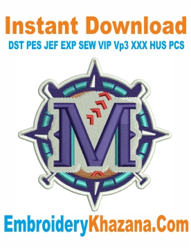 Mariners Logo Embroidery Design