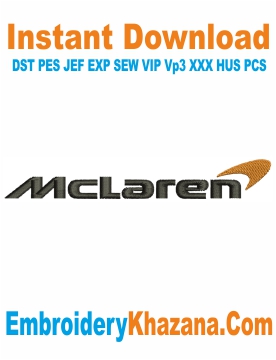 Mclaren Logo Embroidery Design