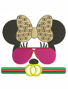 Mickey gucci logo Embroidery Design, mickey Embroidery File pes