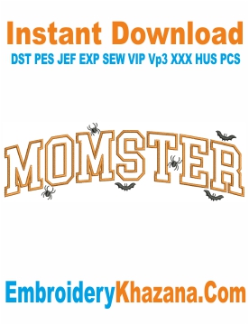 Momster Halloween Embroidery Design