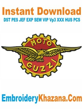 Moto Guzzi Embroidery Design