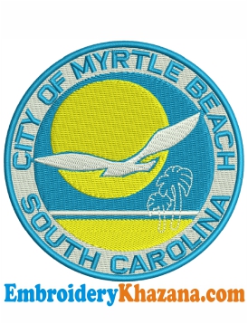 Myrtle Beach Logo Embroidery Design