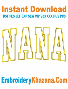 Nana Embroidery Design