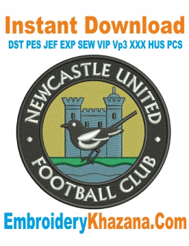 Newcastle United Logo 1976 Embroidery Design