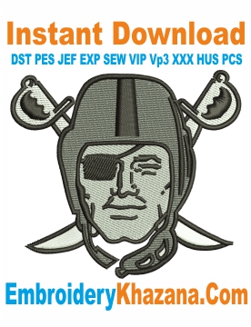 Oakland Raiders Embroidery Design