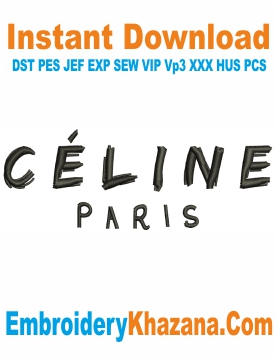 Paris Celine Embroidery Design