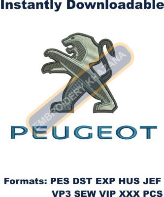 Peugeot logo Embroidery design