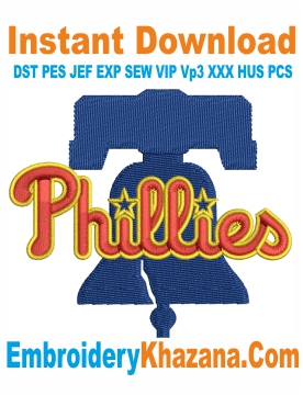 Logo Philadelphia Phillies Embroidery Design