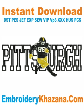 Steelers Player Embroidery Design