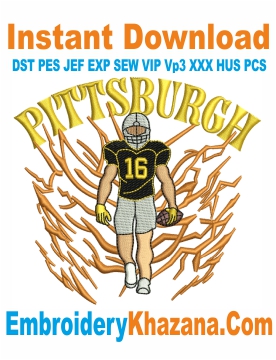 Pittsburgh Steelers Player Embroidery Design