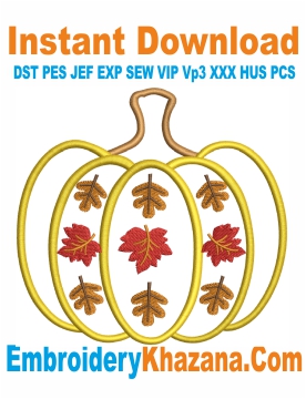 Pumpkin Applique Embroidery Designs