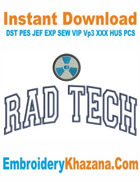 Rad Tech Embroidery Design