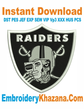 Raiders Face off Logo Embroidery Design