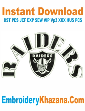Logo Raiders Embroidery Design