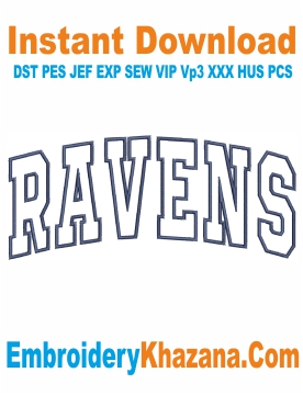 Baltimore Ravens Embroidery Designs