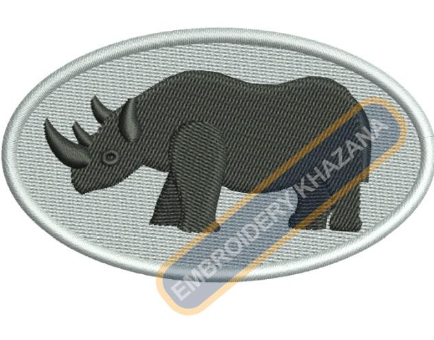 Rhino Embroidery Design