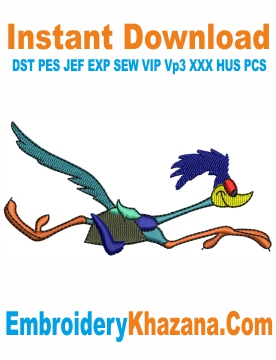 Road Runner Cartoon Embroidery Designs