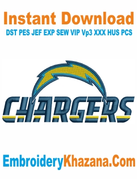 San Diego Chargers Logo Embroidery Designs