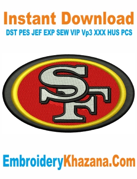 San Francisco 49ers NFL Embroidery Design