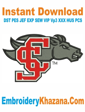 Santa Clara Broncos Logo Embroidery Design