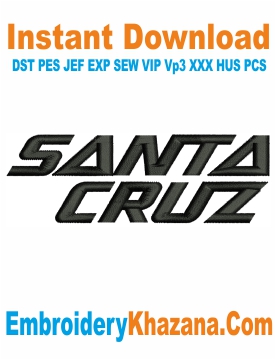 Santa Cruz Bike Embroidery Design