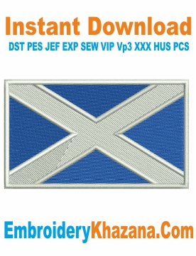 Scotland Flag Embroidery Designs