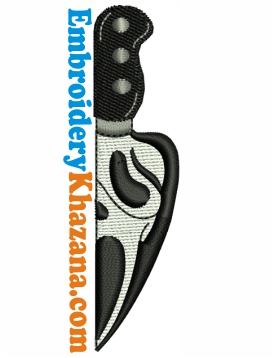 Scream Knife Embroidery Design